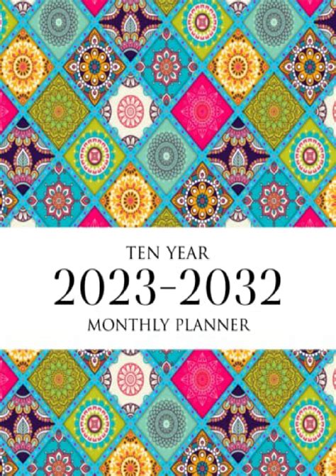 [PDF] READ Free 2023-2032 Ten Year Monthly Planner: Pretty Blue Mandala 120 Months Agenda ...