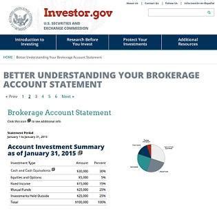 Investor Bulletin: Understanding Your Brokerage Account Statement ...