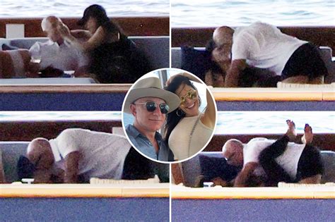 Jeff Bezos climbs on top of fiancée Lauren Sánchez on yacht