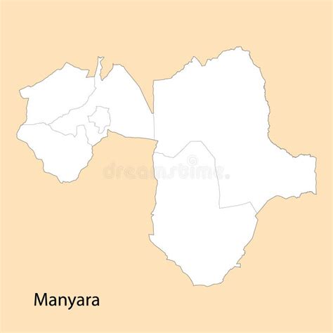 High Quality Map of Manyara is a Region of Tanzania Stock Vector ...