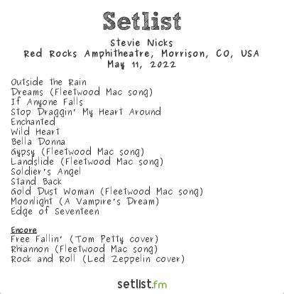 Stevie Nicks 2024 Tour Setlist: Unforgettable Song Selection