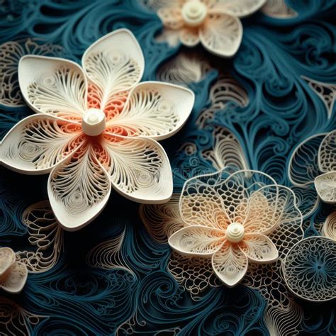 Fractal Paper Flower Designs with Biomimicry-inspired Lace Patterns Stock Illustration ...