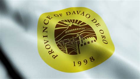 3D Waving Philippines Province Flag of Davao De Oro Closeup View Stock ...