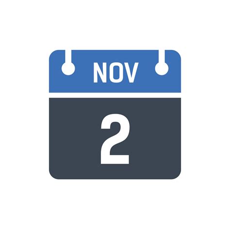 November 2 Calendar Icon, Date Icon 5260593 Vector Art at Vecteezy