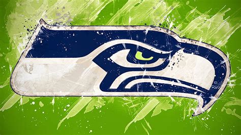 Download Seahawks Logo Smudged Green Art Wallpaper | Wallpapers.com