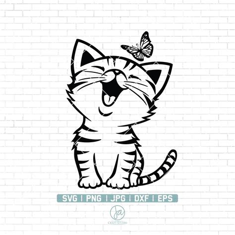 Buy Cute Cat SVG Curious Kitten Clipart Cat Svg Cat Clipart Online in India - Etsy