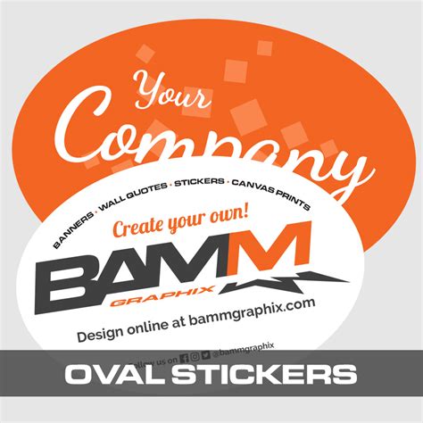 Oval Sticker 6×4 – BAMM Graphix