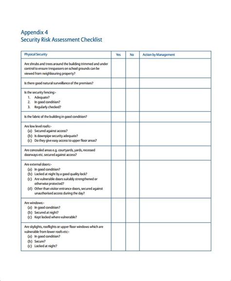 10+ Sample Risk Assessment Checklist Templates