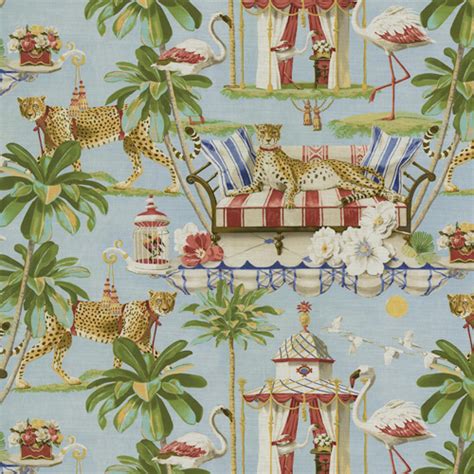 Harrison Howard Night In India Dawn Toile Home Decor Fabric ...