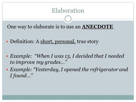 Anecdotes can be used to support your thesis. | Narrative essay, Essay structure, Essay writing