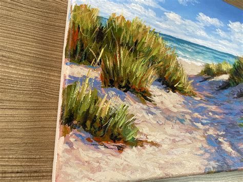 Acrylic Painting Beach Sand Dunes original Painting - Etsy