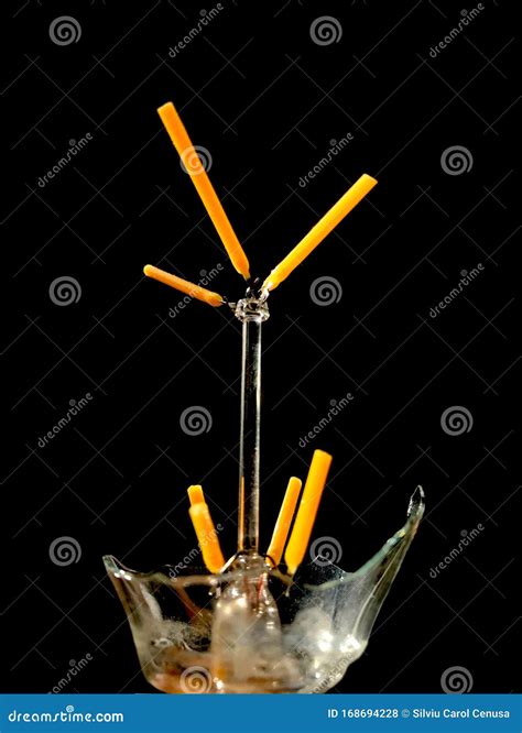 Broken, Exploded LED Lamp Inside Art Stock Photo - Image of light ...