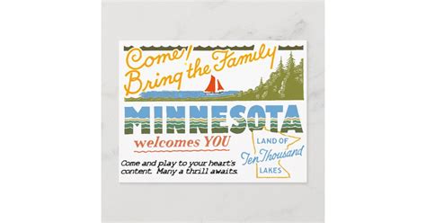 Minnesota - Land of Ten Thousand Lakes Postcard | Zazzle