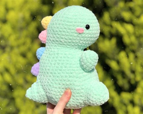 Crochet Dino Plushie, Custom Dinosaur Plush - Etsy | Fun crochet projects, Easy crochet animals ...