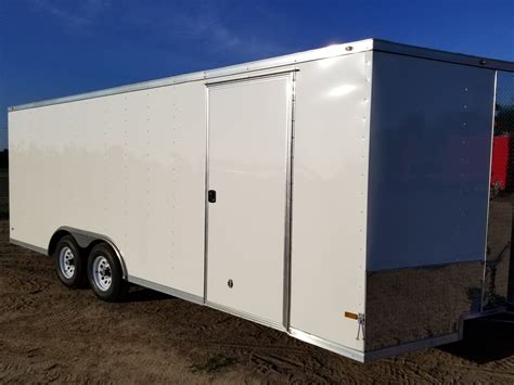 Enclosed Trailer 8.5x20 White 3500 (ad 170) - USA Cargo Trailer