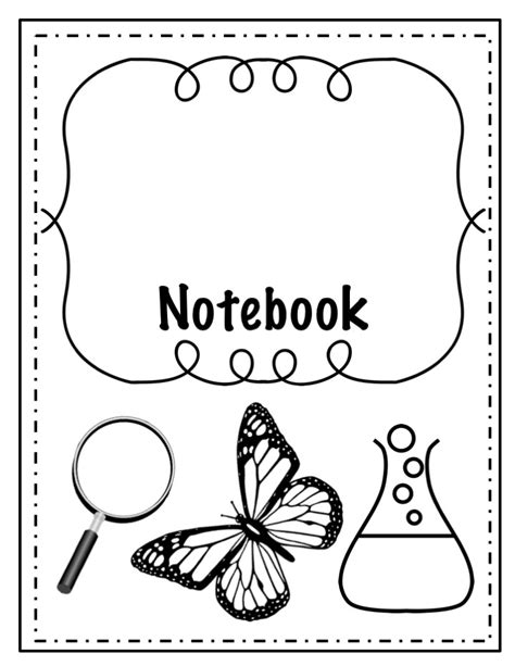 Printable Science Notebook Cover