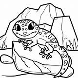 Leopard Gecko Coloring Page · Creative Fabrica sketch template