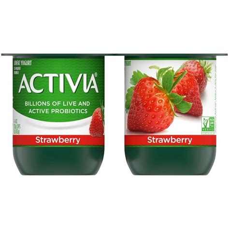 Activia Lowfat Probiotic Strawberry Yogurt (4 oz) from Mollie Stone's Markets - Instacart