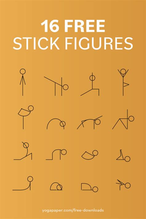 Yoga Stick Figure Poses - Yoga Paper