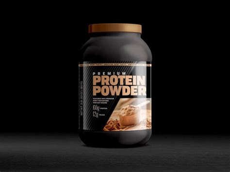 Free Protein Powder Bottle Mockup – FreeMockup