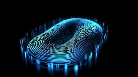 Premium AI Image | The concept of a digital fingerprint symbolizing security identification and ...