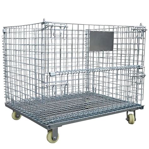 Wire Mesh Pallet Cage Wire Mesh Storage Secure Cage Pallet Container ...