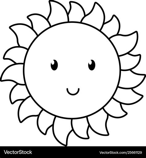 Cartoon Sun Svg Black And White