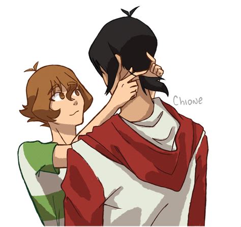 Pidge puts Keith's mullet hair in a ponytail from Voltron Legendary Defender | Voltron legendary ...