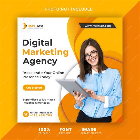 Premium PSD | Digital marketing agency social media banner