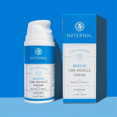 Shop Rescue CBD Muscle Cream 2000mg Online - Naternal