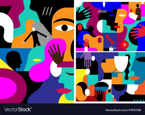 Psychology of people abstract Royalty Free Vector Image