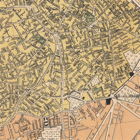 Old City Plan of Tunis 1899 Fine Reproduction Large Map | Etsy