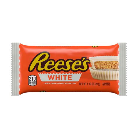 REESE'S White Creme Peanut Butter Cup Standard Size 1.39oz. Candy Bar