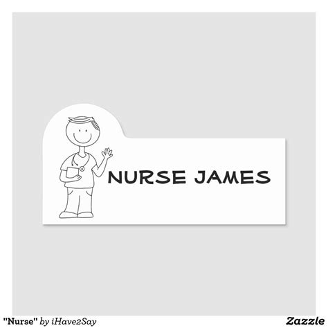 "Nurse" Name Tag | Zazzle | Custom holiday card, Name tags, Nurse