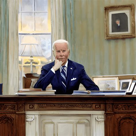 Oval Office Joe Biden Classic Painting · Creative Fabrica