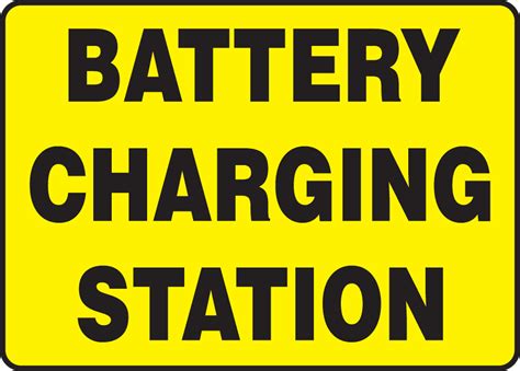 Battery Charging Station Safety Sign MELC525