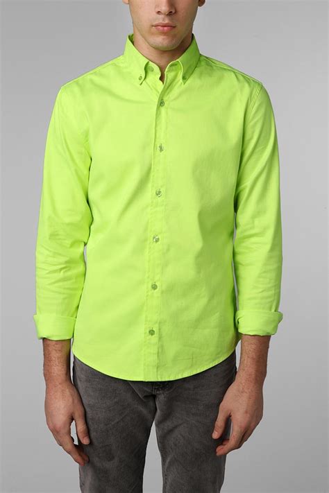 Charles & 1/2 Neon Poplin Shirt in 2023 | Neon shirts, Mens shirt dress, Neon outfits