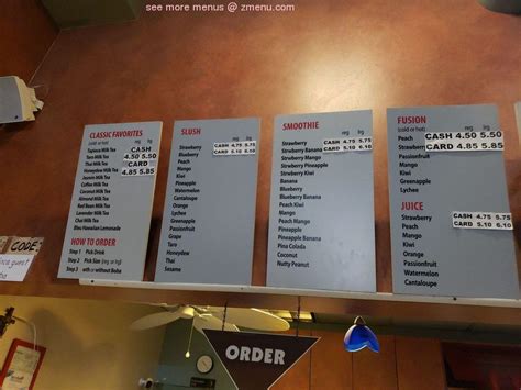 Menu at Boba Loca pub & bar, Burbank, 148 N San Fernando Blvd