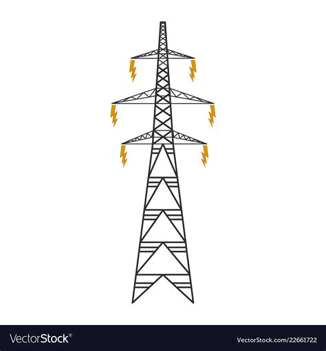 Isolated electrical tower Royalty Free Vector Image