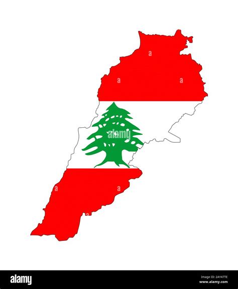 lebanon flag map Stock Photo - Alamy