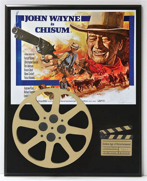 Chisum John Wayne Western Movie Poster Limited Edition Movie Reel Display | Gold Record Outlet ...