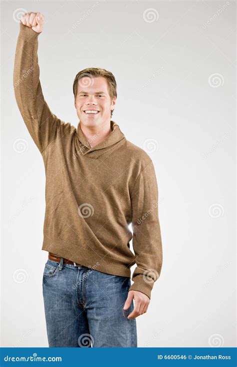 Man Cheering and Celebrating His Success Stock Photo - Image of male, caucasian: 6600546