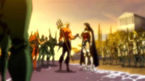 Aquaman and Wonder Woman Truce Flashback - Justice League: The Flashpoint Paradox - YouTube