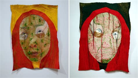 Loose Threads Dangle from Bizarrely Expressive Portraits Sewn by Yoon ...