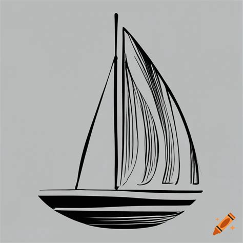 Sleek sailboat silhouette logo design