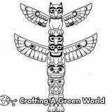Totem Pole Coloring Pages  Free & Printable sketch template