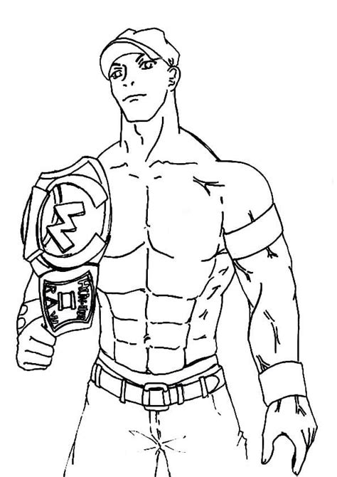 Cool John Cena Coloring Page - Free Printable Coloring Pages for Kids