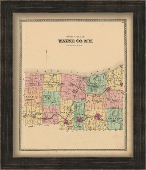 Wayne County, New York 1874 Map, Replica and GENUINE ORIGINAL - Etsy