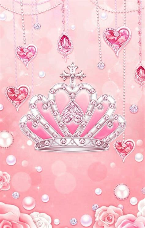 Pink Princess Crowns Wallpaper