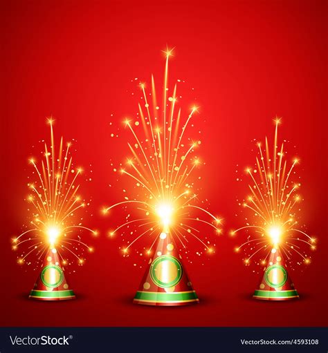 Diwali crackers background Royalty Free Vector Image